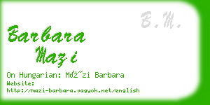 barbara mazi business card